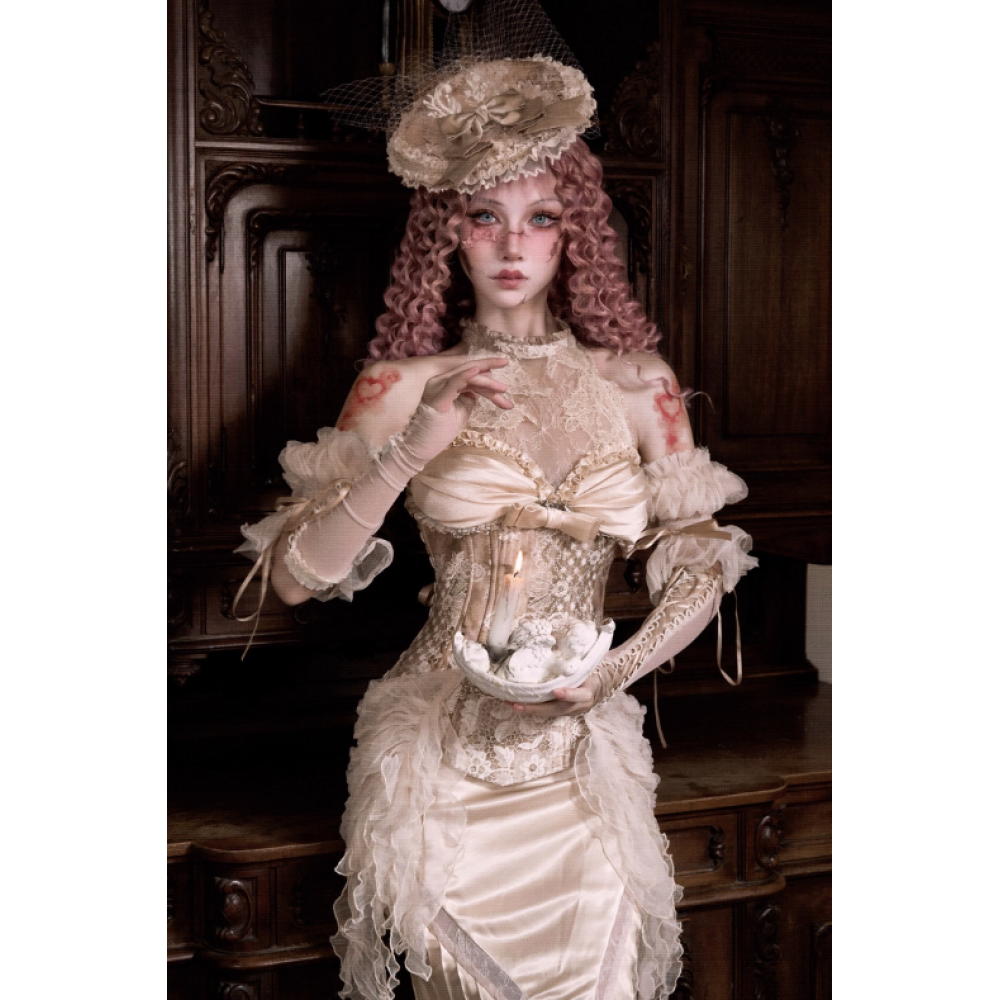 Cupid's Poetry Box Boned Corset Top by Blood Supply (BSY161BCT)